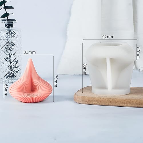 Miniatura 6 de Molde de vela en espiral, molde de vela ondulada, molde de resina cilíndrica, molde de fundición de resina para joyería, molde de silicona hecho a