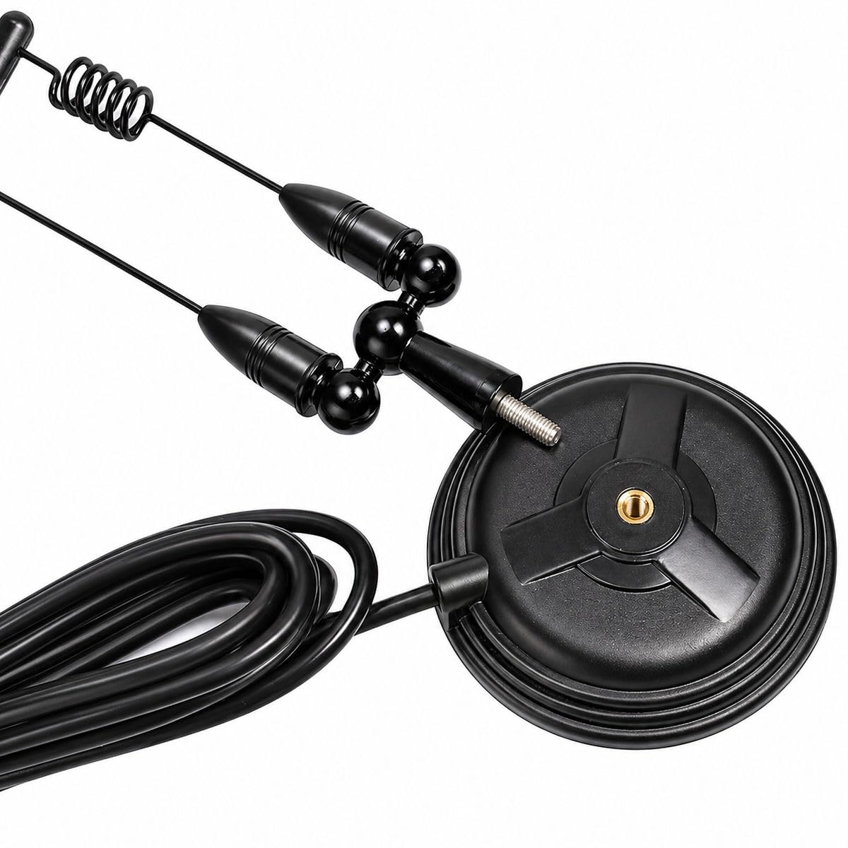 Antenna mobile Dual Band da 43,7 cm per radio amatoriale da 2 m/70 cm, VHF/UHF 144/430 MHz, antenna a base magnetica con cavo RG58 da 4 m, spina PL259, compatibile con Yaesu Icom Kenwood ecc