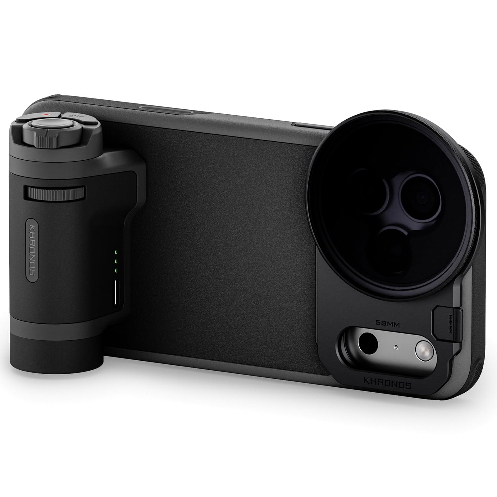 TILTA Khronos TKL-IP17-PMB-B - Custodia per iPhone 17 Pro Max con maniglia di controllo Lite, filtro ND e piastra posteriore magnetica, colore nero