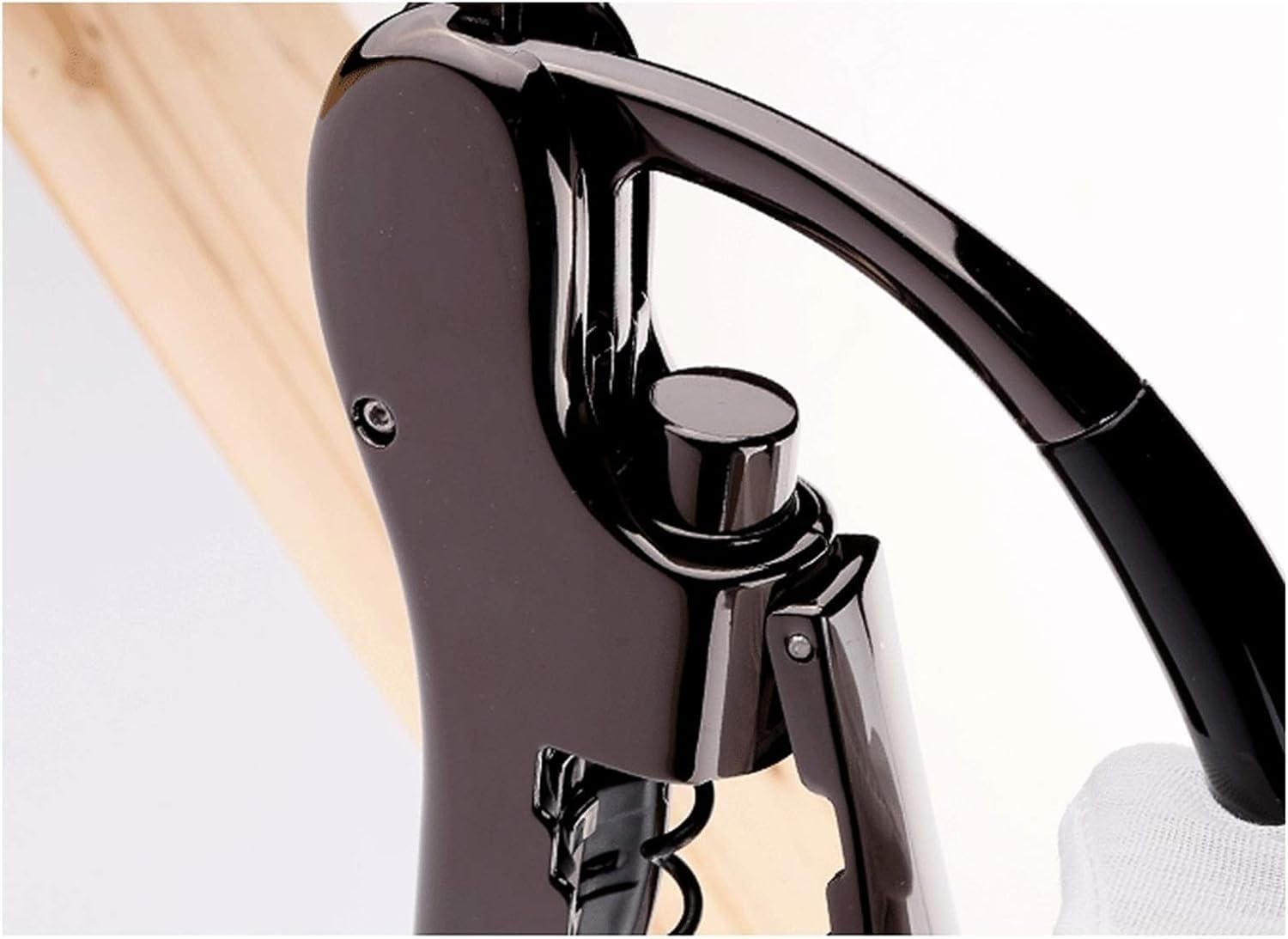 Apribottiglie Cavatappi for Vino Cavatappi Verticale Compatto Cacciavite for Vino Portatile Tappo for Uso Domestico Cavatappi for Vino (Nero) I Migliori apribottiglie