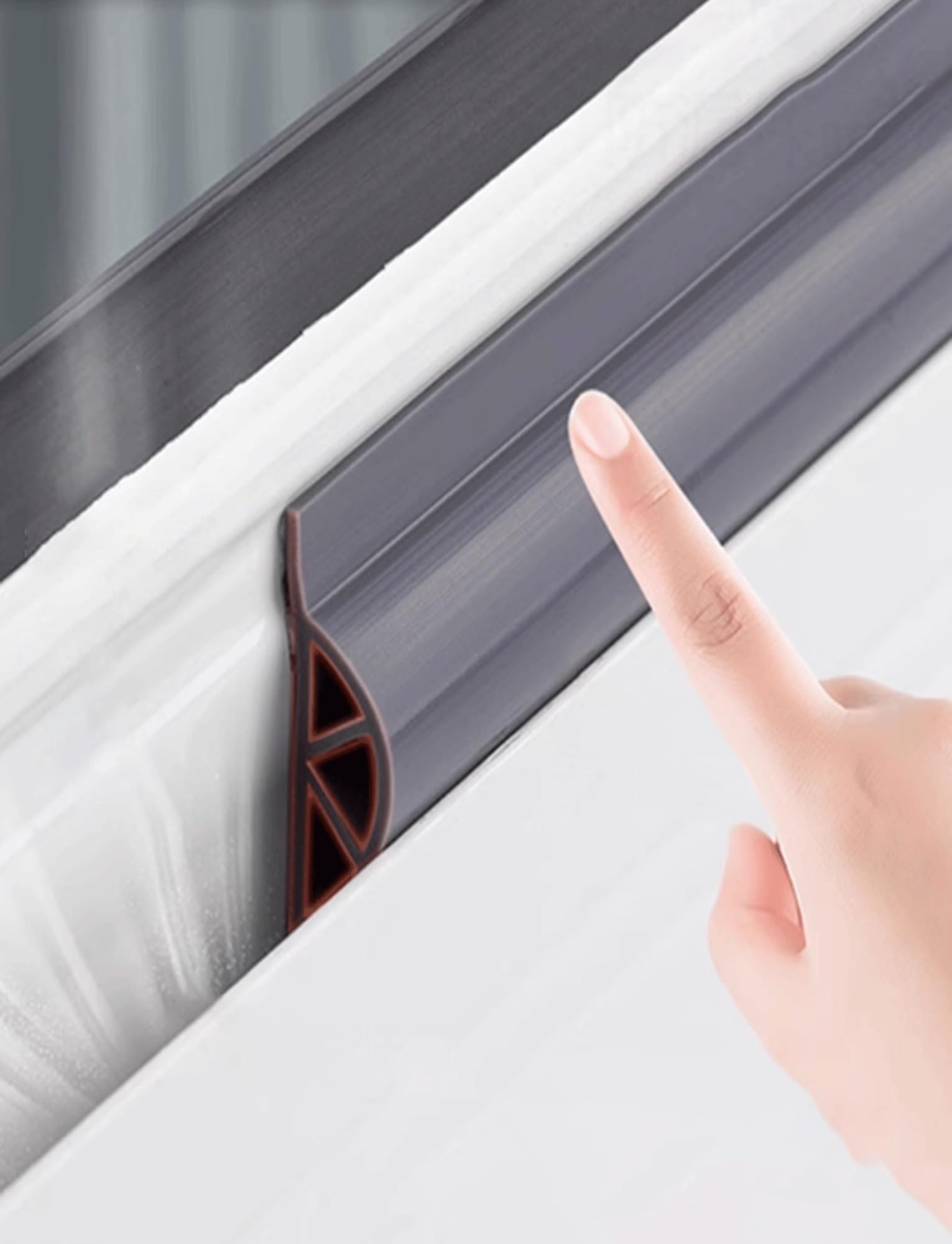 Burlete autoadhesivo de 400 cm for puertas y ventanas correderas, for for proteger del viento.(5pcs)