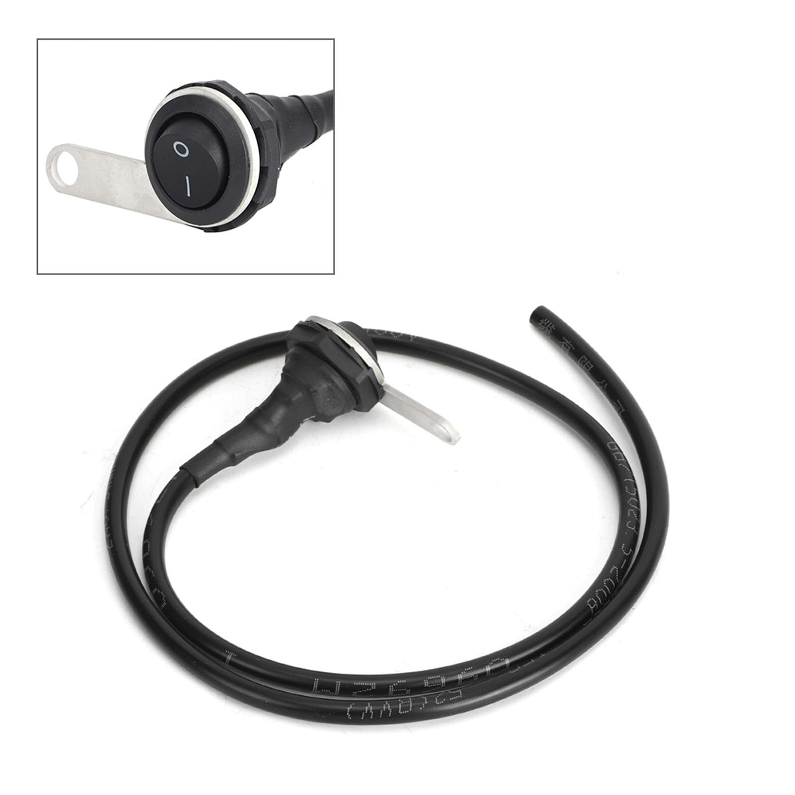Generic Wodoodporny Włącznik Reflektorów Trwały Włącznik światła na Kierownicy do Motocykli ATV 22 Mm, ABS/stal Nierdzewna, Czarny, 1 Opakowanie