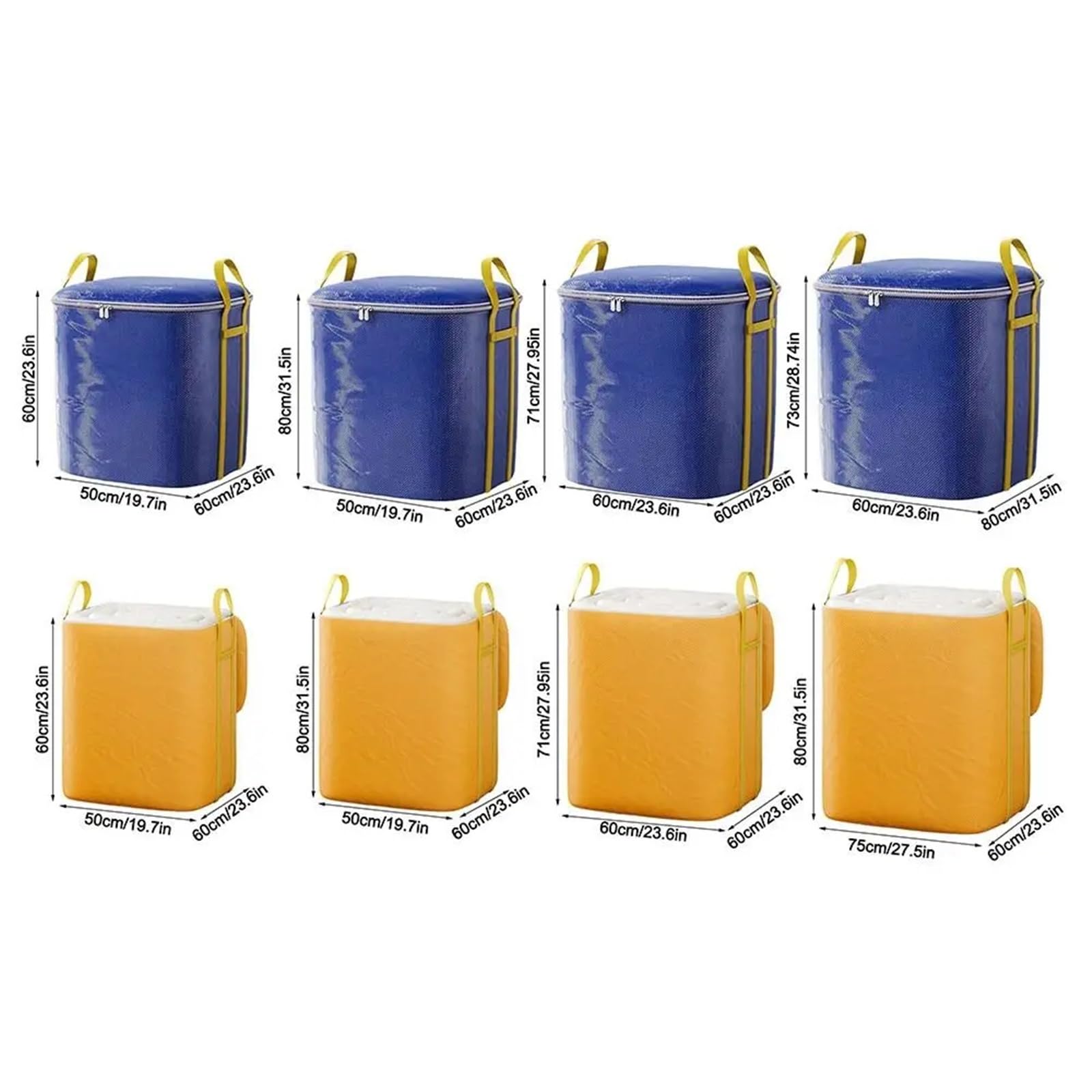 Umzugstaschen Umzugsverpackungstasche, großes Fassungsvermögen, verdickt, gewebt, wasserdicht, stark, tragend, Kleidungsorganisator für Umzug(COLOR02 350L-60x75x80cm)
