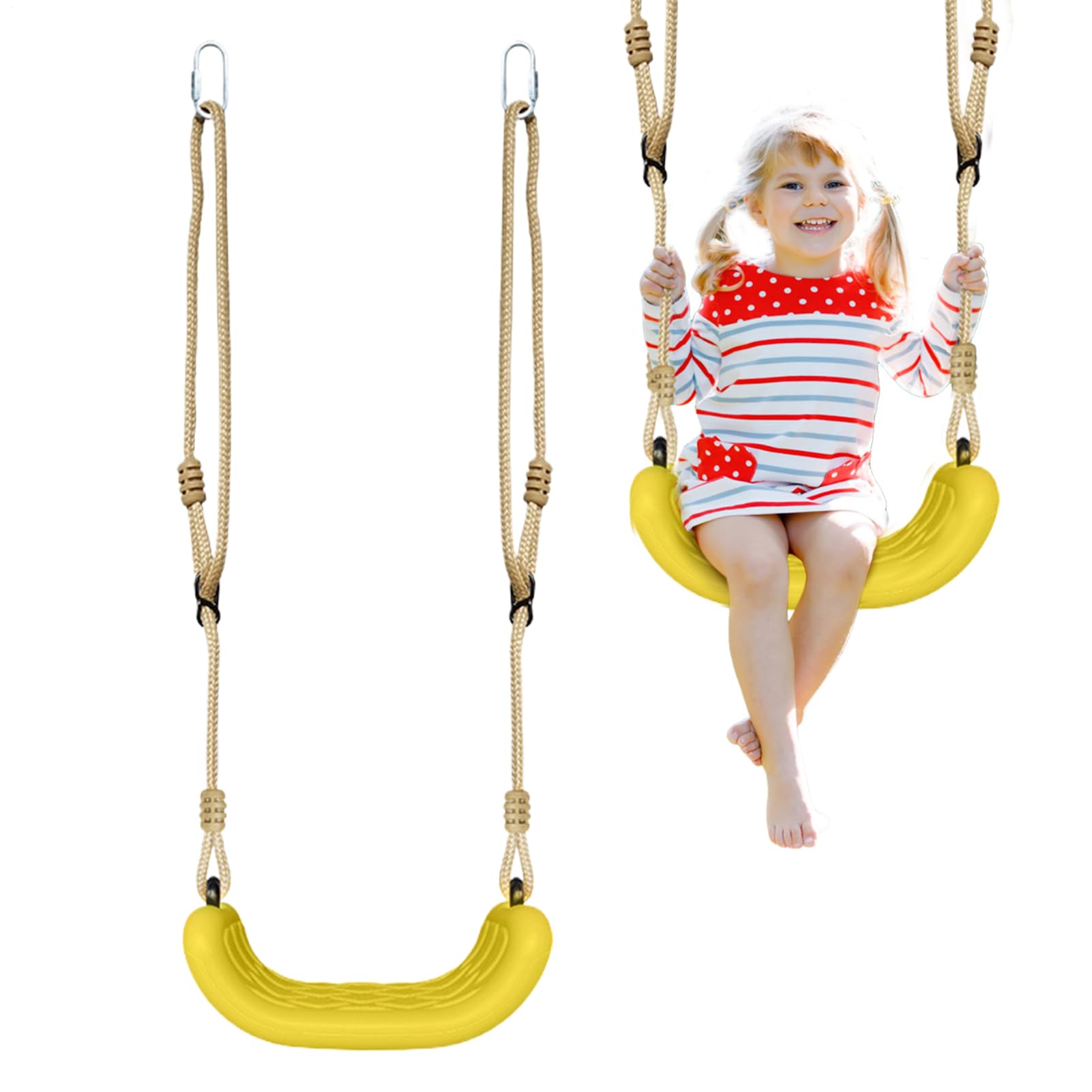 Columpio para niños 200 kg Capacidad Hamaca de cuerda ajustable