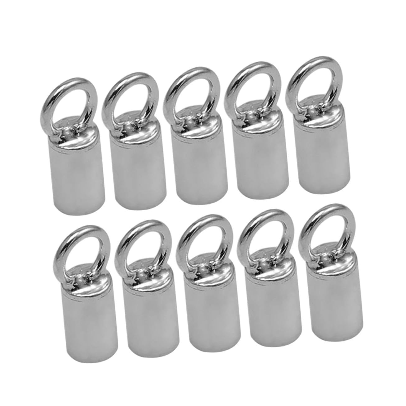 ORFOFE Endclips Selbstgemacht Zubehör Feine Verarbeitung 10 Stück aus 925 Silber Rohr für Halsketten und Armbänder für Besondere Geschenke und Schmuckherstellung