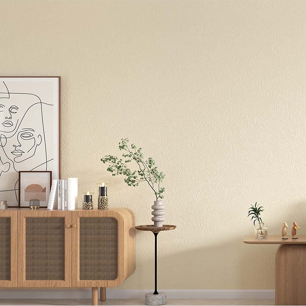 Papier peint scandinave moderne minimaliste PVC beige clair hôtel