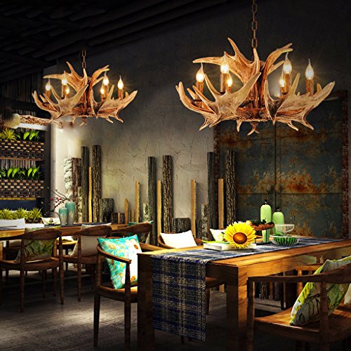Suspension design bois de cerf créative de style européen