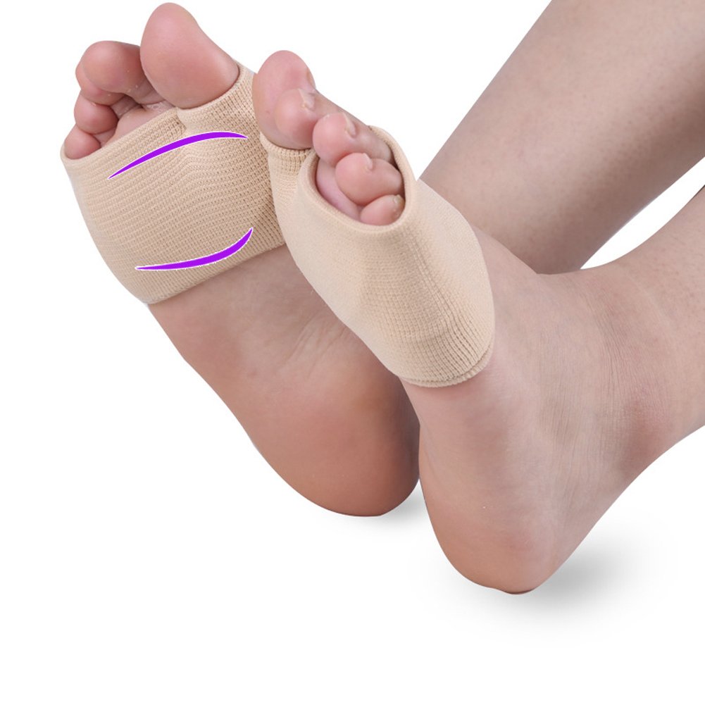 PEDIMEND™ Żelowa kula do stóp do noszenia w dzień i w nocy | poduszki żelowe z piłką do stóp dla twardej skóry, odcisków, zapalenia stawów | ortopedyczne wkładki do butów ochraniacze kciuka koślawego - 2 pary