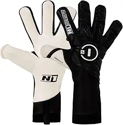 Luva de Goleiro Campo e Society Profissional N1 Sirius Cor:Black, Tamanho:10
