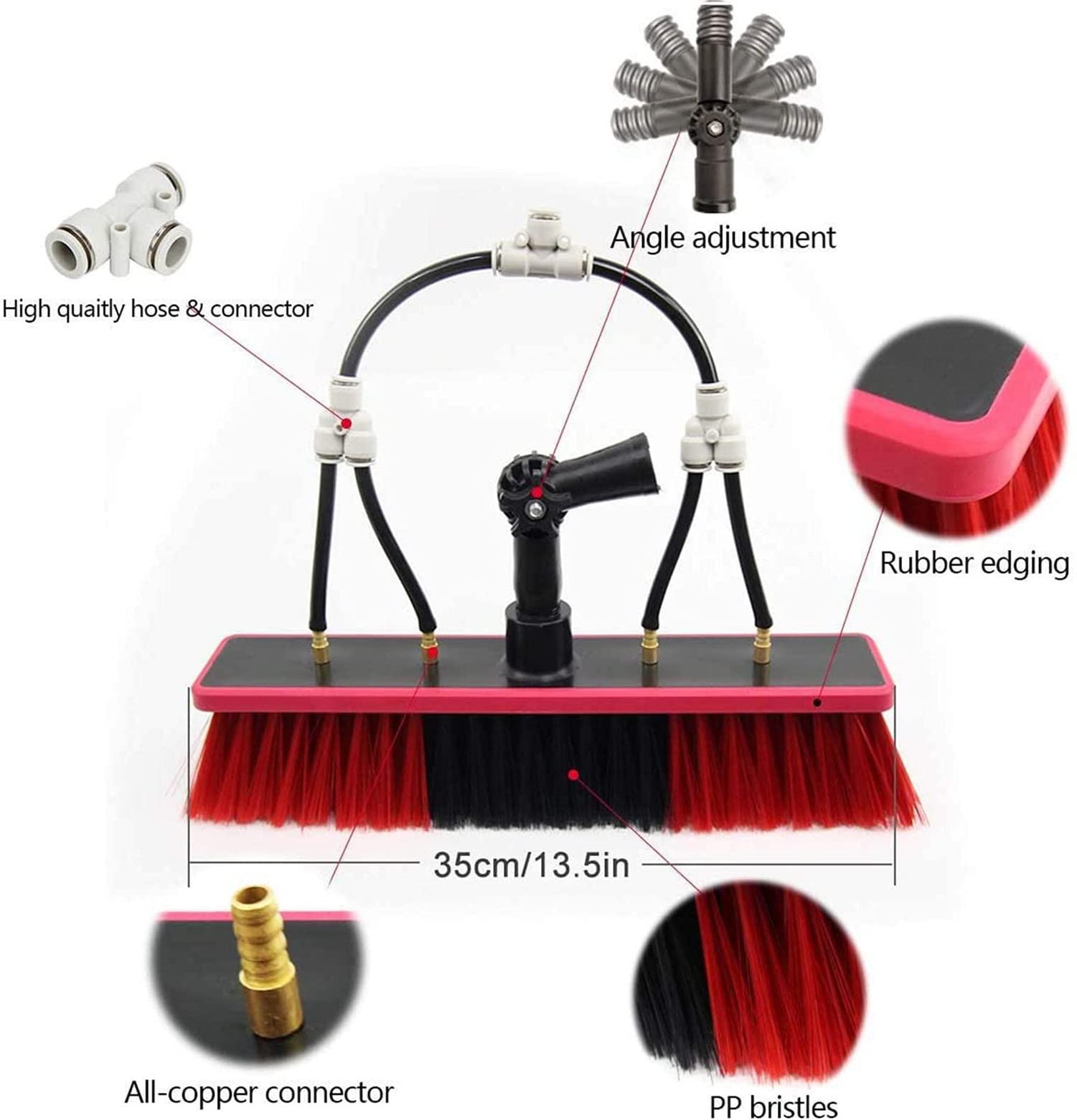 Kit de limpieza de ventanas extensible y limpiador de paneles solares con cepillo y varilla Teles, perfecto para piscinas y terrazas del hogar - Limpieza