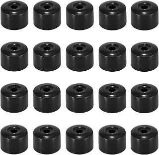 X AUTOHAUX 20pcs 17mm ID Wheel Lock Lug Bolt Nut Cover Cap with Remove Dismantle Tool for VW Sagitar Magotan Golf Passat Jetta Black