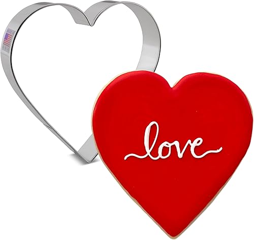 Cortador de galletas de San ValentĂn extra grande, 5 pulgadas, fabricado en Estados Unidos por Ann Clark Cortador de galletas de San ValentĂn extra grande, 5 pulgadas, fabricado en Estados Unidos por Ann Clark