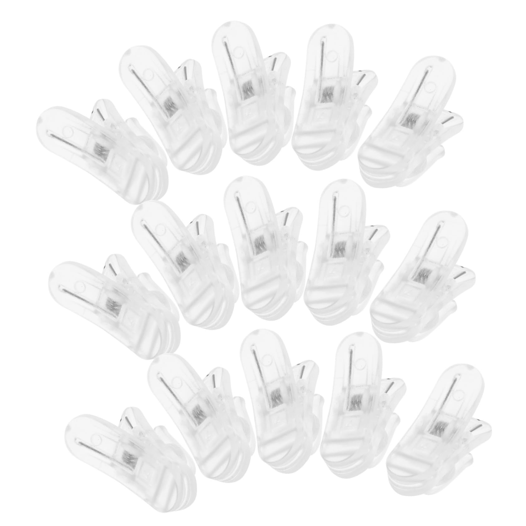 YARNOW 50Pcs Lavalier Microphone Clip Transparent Collar Clip for Shirt Earphone Wire Holder for Men and Women Durable and Easy to Use Mic Clip for Headset Wire Management