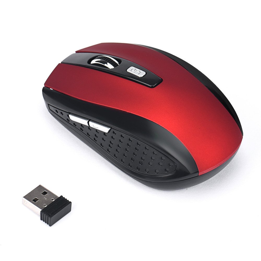Generic 2.4Ghz Wireless Gaming Mouse Mouse for Gaming Wireless USB Receiver Pro Gamer for Pc Laptop Desktop Light Gaming Mouse Wireless C-ordless Mouse Gaming Mouse Wireless Rechargeable, Redv