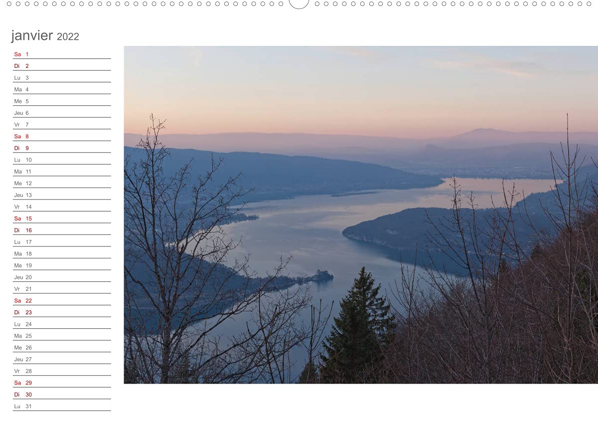 Coup d'oeil sur le Lac d'Annecy (Premium, hochwertiger DIN A2 Wandkalender 2022, Kunstdruck in Hochglanz): Paysages superbes présentant un intérêt ... majeur. (Calendrier anniversaire, 14 Pages )