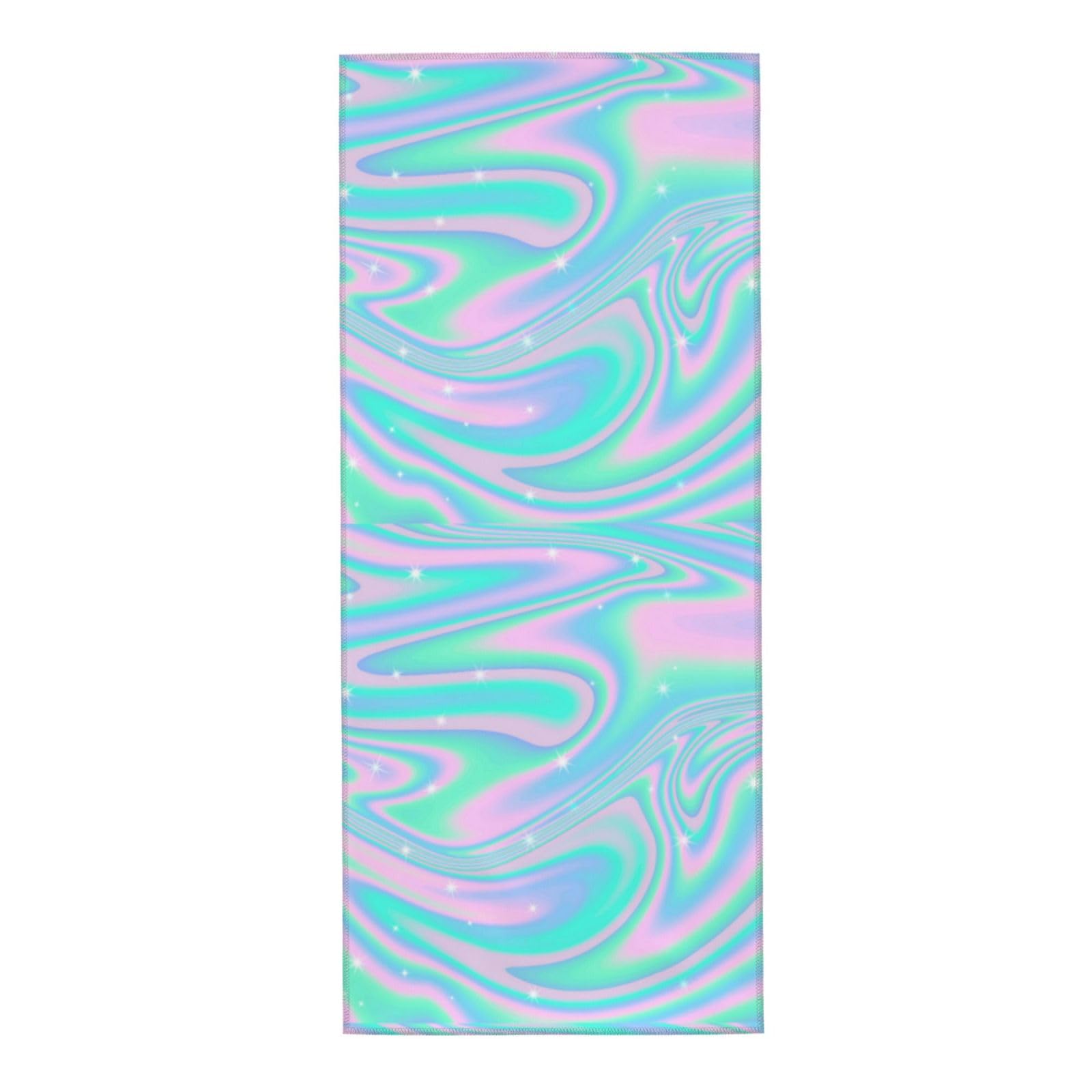 LSRCPD Towel 30 x 70 cm,Hand Towel, Soft Bath hand towels for Kitchen Hotel Gym Laundry RoomHolographic Abstract Background In Pastel Neon
