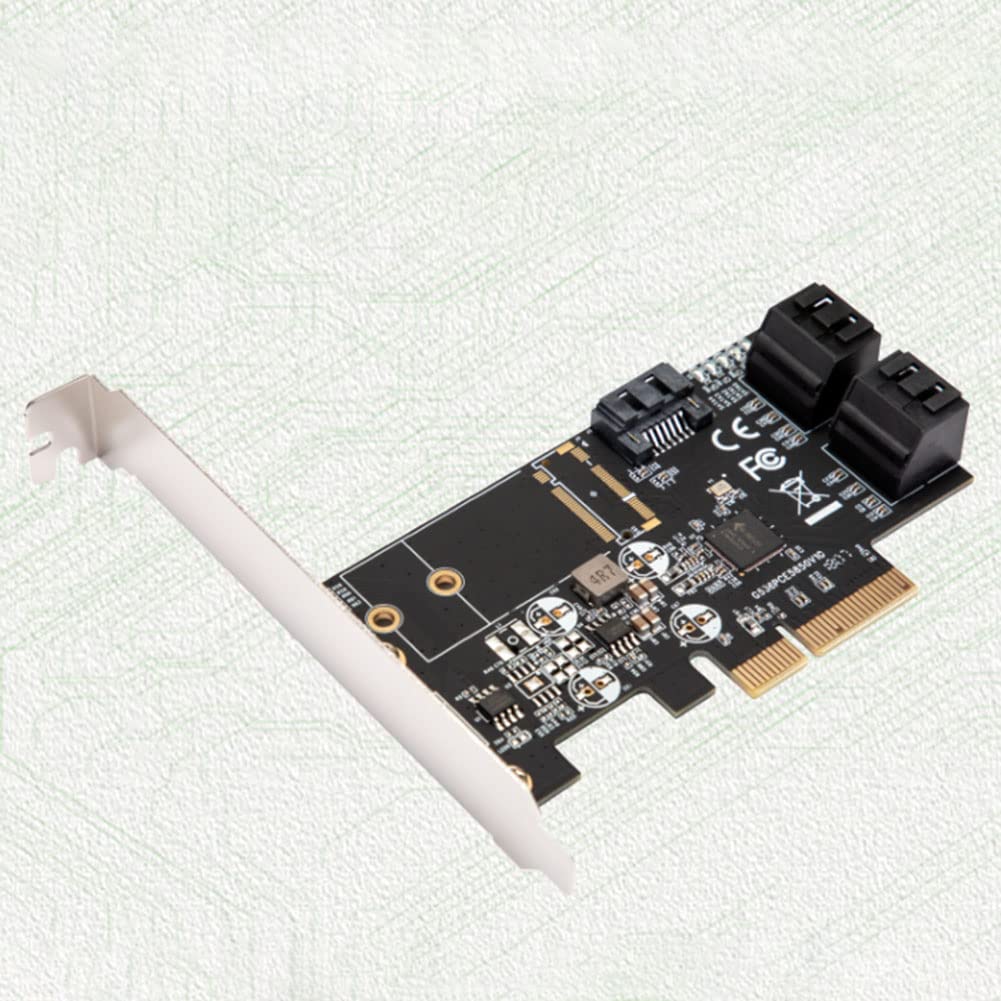 PCIe a 5 porte SATA3.0 6G scheda controller PCIe 3.0 X4 JMB585 scheda di espansione con staffa bassa