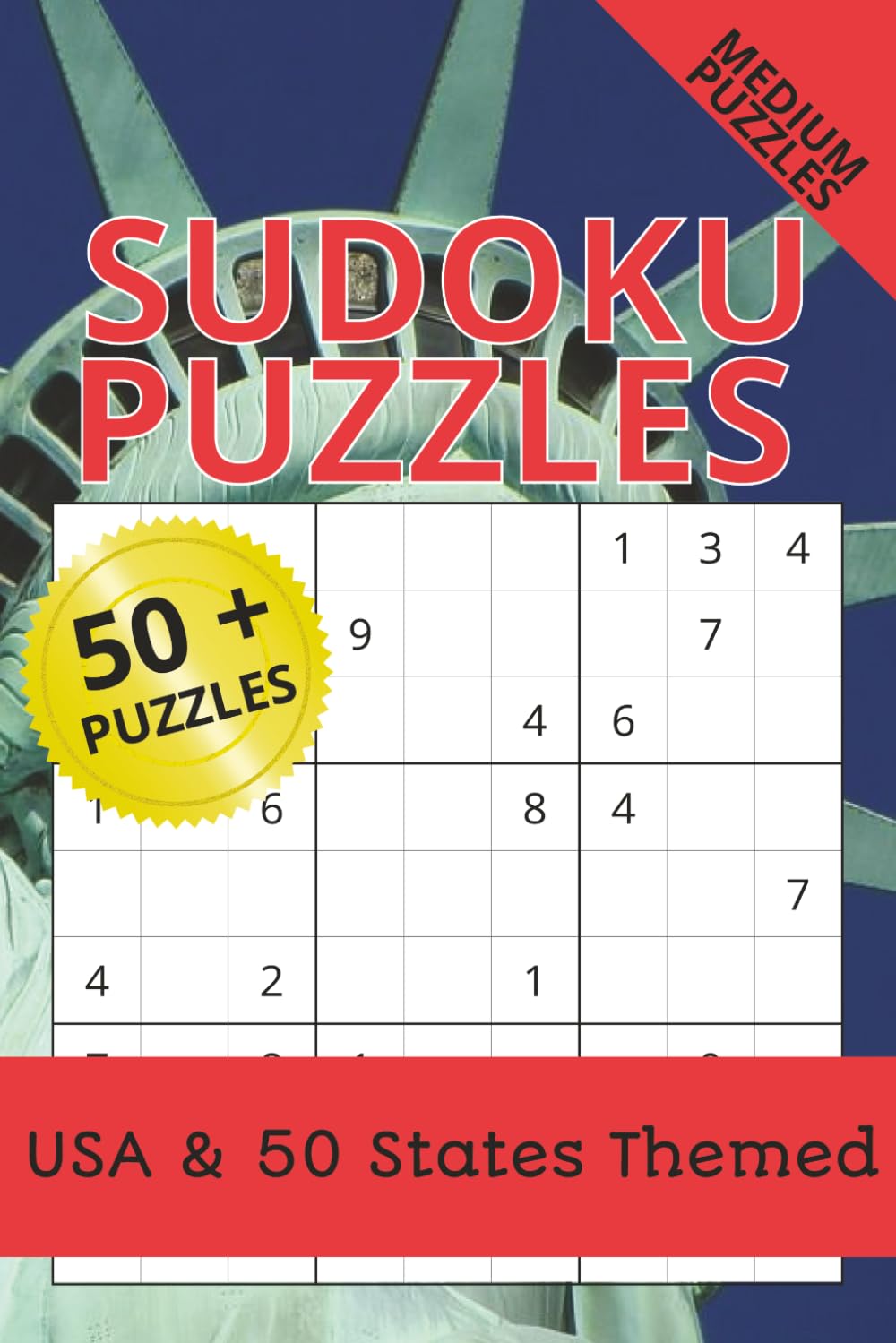 USA Sudoku Puzzle Book: Sudoku Puzzle for USA | Fun Facts About Each State | 6x9 Inches, 110 pages | 50+ Puzzles | Solutions Included