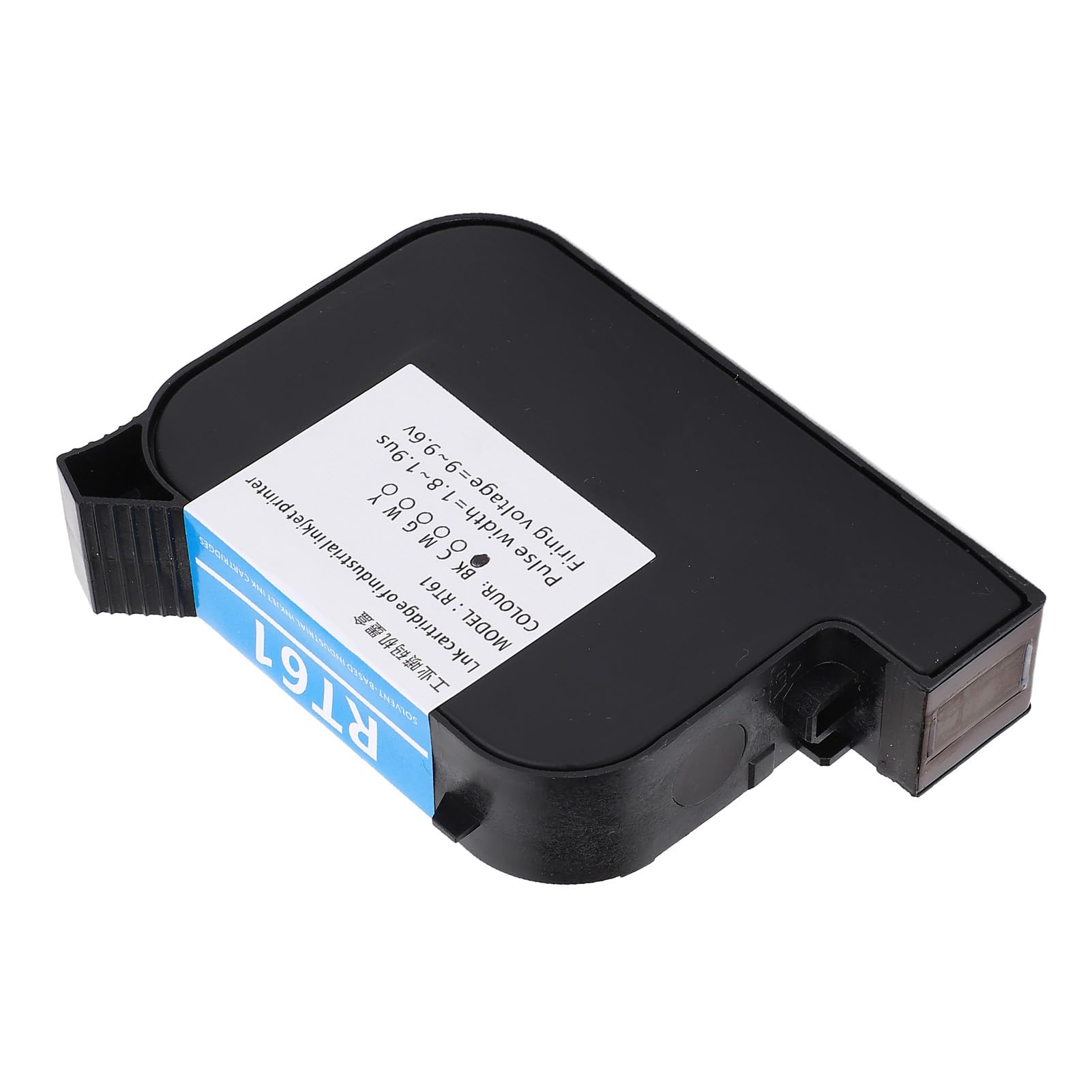 FTVOGUE Cartucho de Tinta Negro de Secado Rápido para Impresora de Inyección de Tinta de 12,7 Mm, Cartucho de Tinta para Impresora de Inyección de Tinta Portátil RT61 de 42 Ml