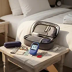 Estojo Case Térmica Para Insulina Medicamento Viagem Portátil C/Bolsa Gel Isolante (Cinza)