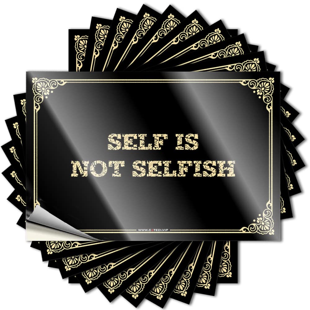 JNBT Decal Car For Man Water Bottle Waterproof Coating: Self Is Not Selfish Funny Adult & Peel And Stick Wall Decor(20X30CM-1Pcs)