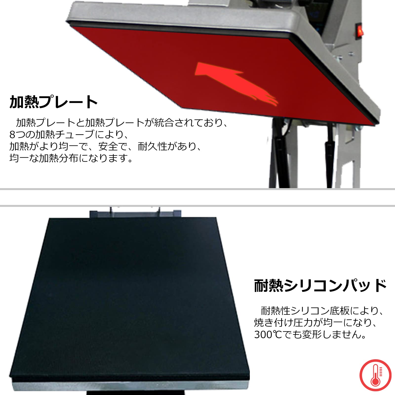 Amazon.co.jp: BAOSHISHAN手動熱転写プレス機 Tシャツ熱転写プレス機