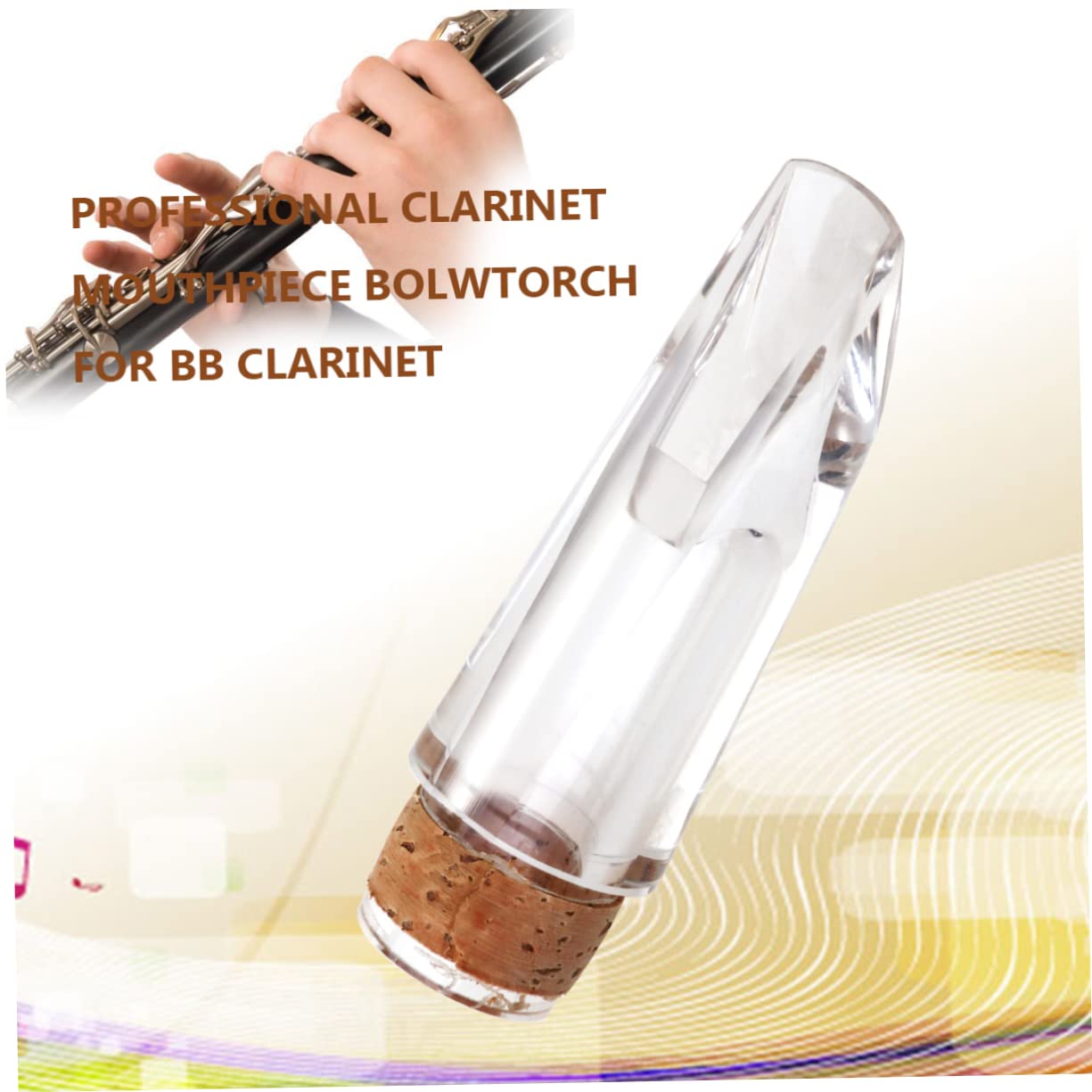 ibasenice 3pezzi Boccaglio Professionale Per Clarinetto Sib Trasparente Resistente Compatibile Con Clarinetti Suono Metallico Con Controllo