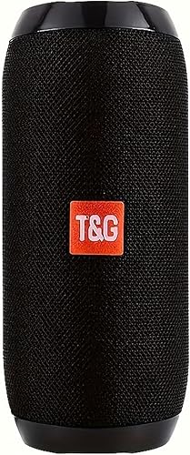 T&G Altavoz Bluetooth portátil, IPX4 impermeable altavoz inalámbrico con subwoofer, emparejamiento estéreo inalámbrico, altavoz Bluetooth para