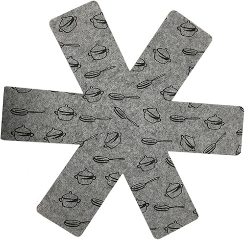 Miniatura 7 de VOSAREA Protector de utensilios de cocina, separador de ollas, tapas de silicona para utensilios de cocina, almohadillas de silicona para utensilios