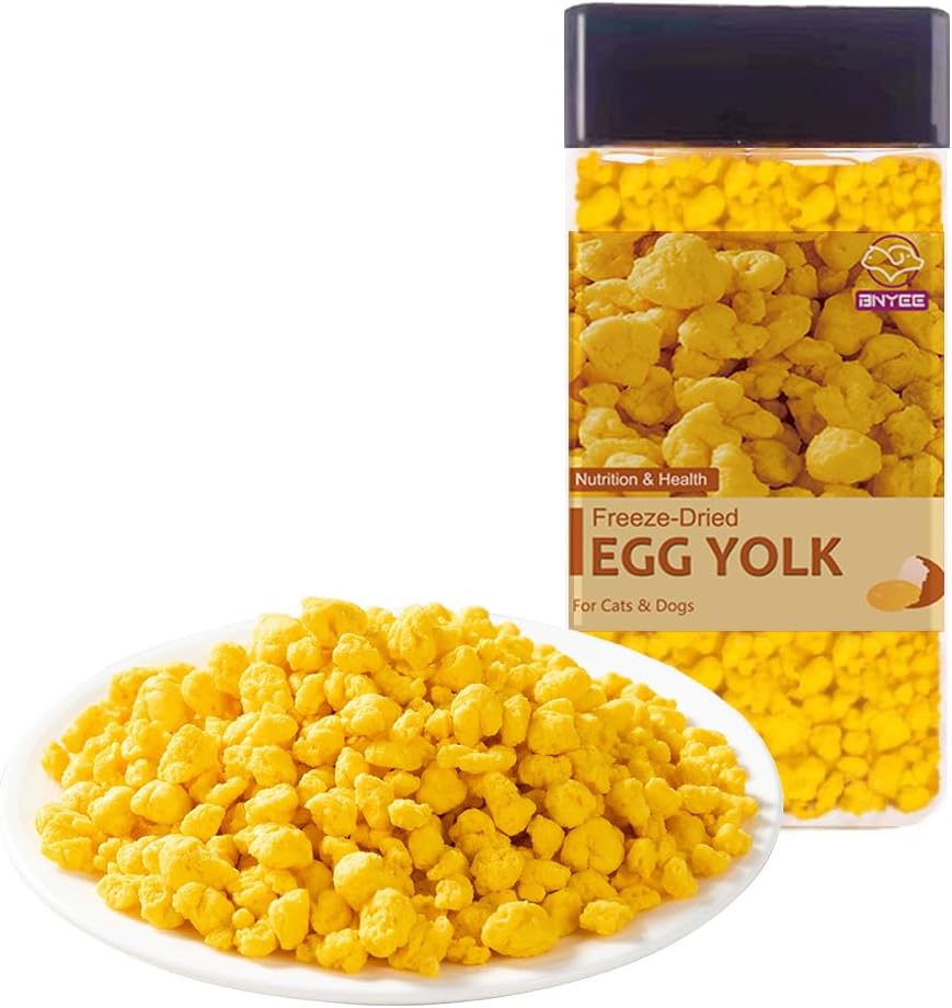 PETTIME Freeze Dried Dog Treat Dried Quail Egg Yolk