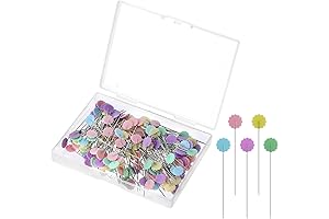 200Pcs Flat Flower Head Pins Quilting Pins for Sewing Flat Head Straight Pins