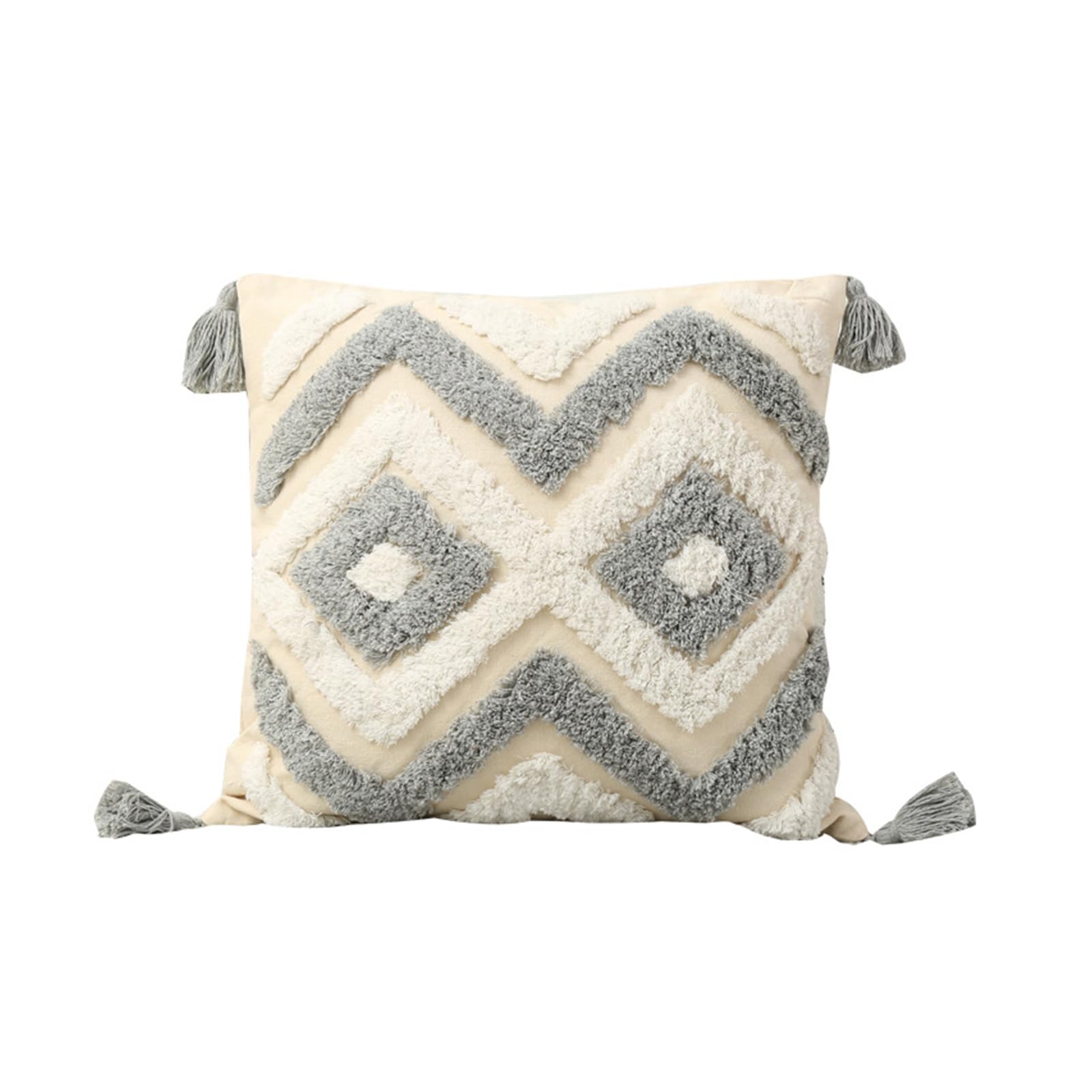 Nucelit Decorative Pillow Covers Pillow Case Decorative Tassels Designing for Sofa Couch Bed Living Room Home Decoration 45x45cm Textured Throw
