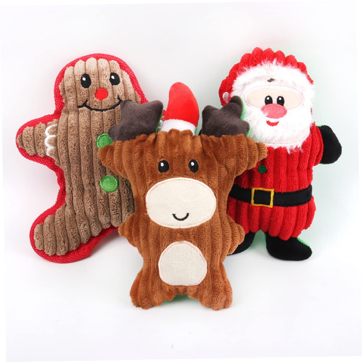 Angoily 6stücke Teiliges Haustier Plüschspielzeug Mit Quietschfunktion Weihnachtsmann Schneemann Und REH Interaktive Kauspielzeuge Für Hunde Und Katzen Zum Spielen Und Kauen
