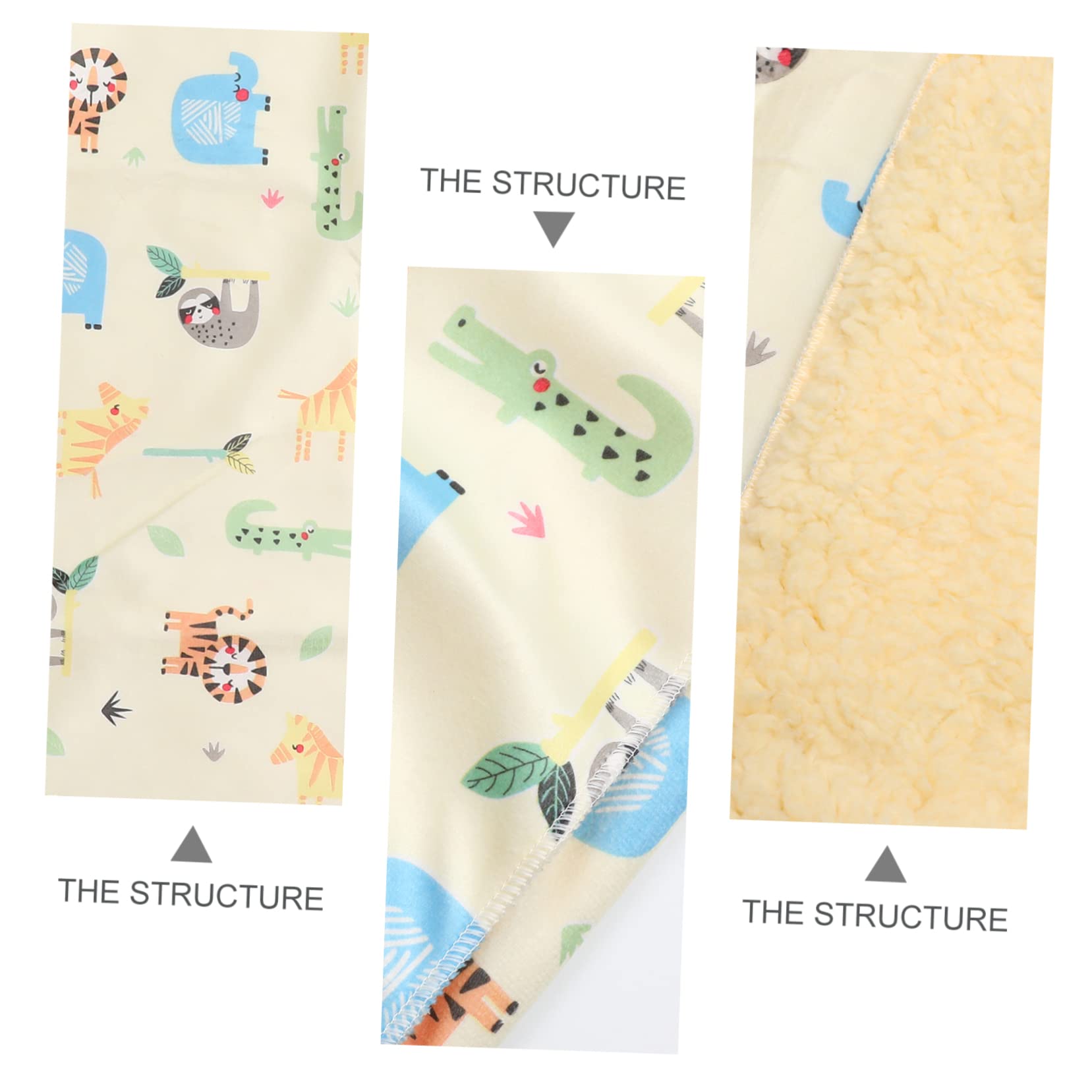 Mikinona Coperta Pieghevole per Bambini in Coral Fleece Gialla | Leggera e Portatile, per Studio o Stanza Climatizzata, Stile Adorabile