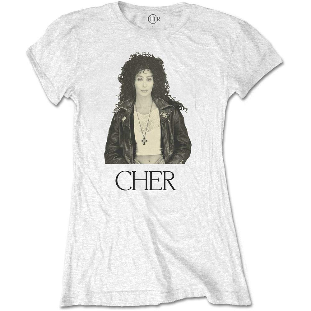 Cher Band Monkey Ladies T-Shirt Leather Jacket Multicoloured