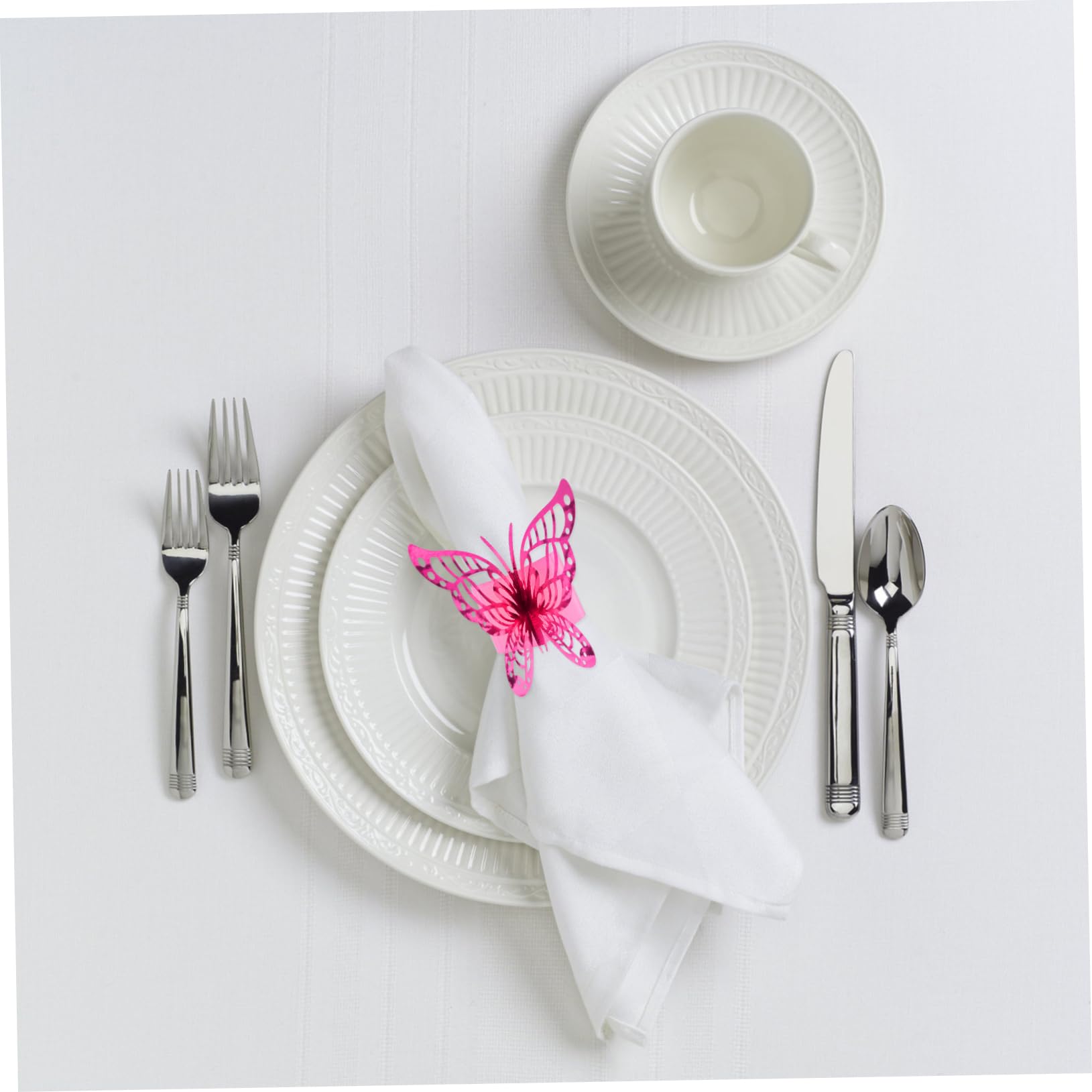 TOPBATHY 150 Pz Fibbia per tovaglioli a farfalla anello tovagliolo portatovaglioli di compleanno decorazioni natalizie addobbi natalizi portatovaglioli di carta da matrimonio tessuto