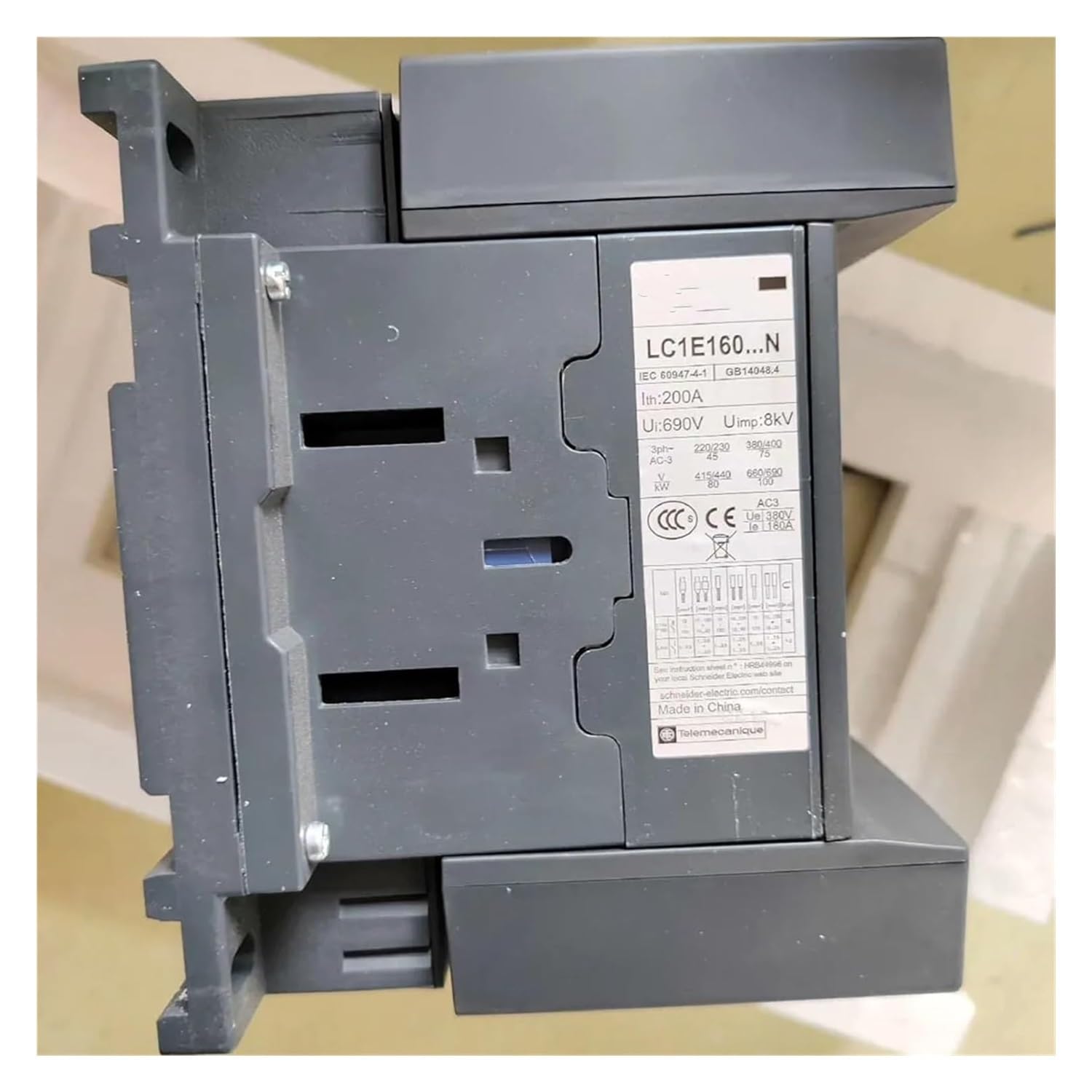 Komponenty elektroniczne Urządzenie LC1-E LC1E160M5N 160A 3P 3NO stycznik trójfazowy 220 V AC 50 Hz