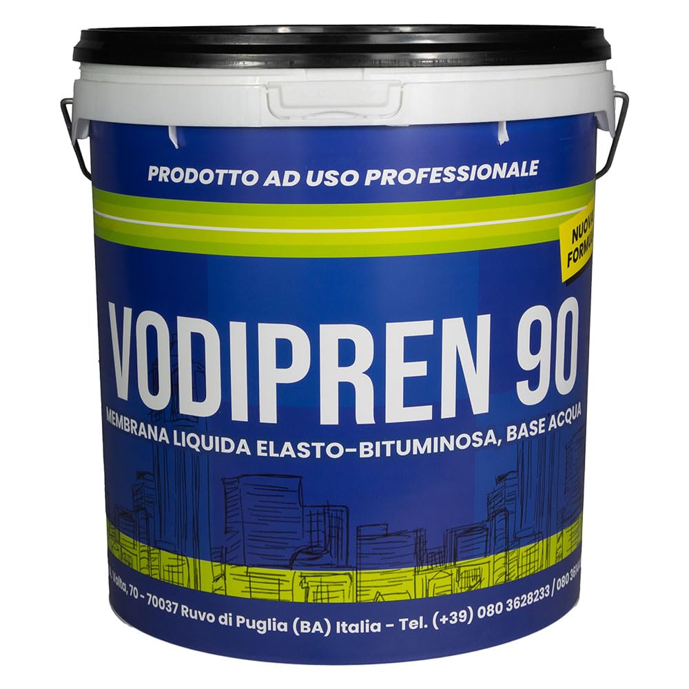 1PEZZO GUAINA BITUMINOSA LIQUIDA 'VODIPREN 90' kg. 18 - nera