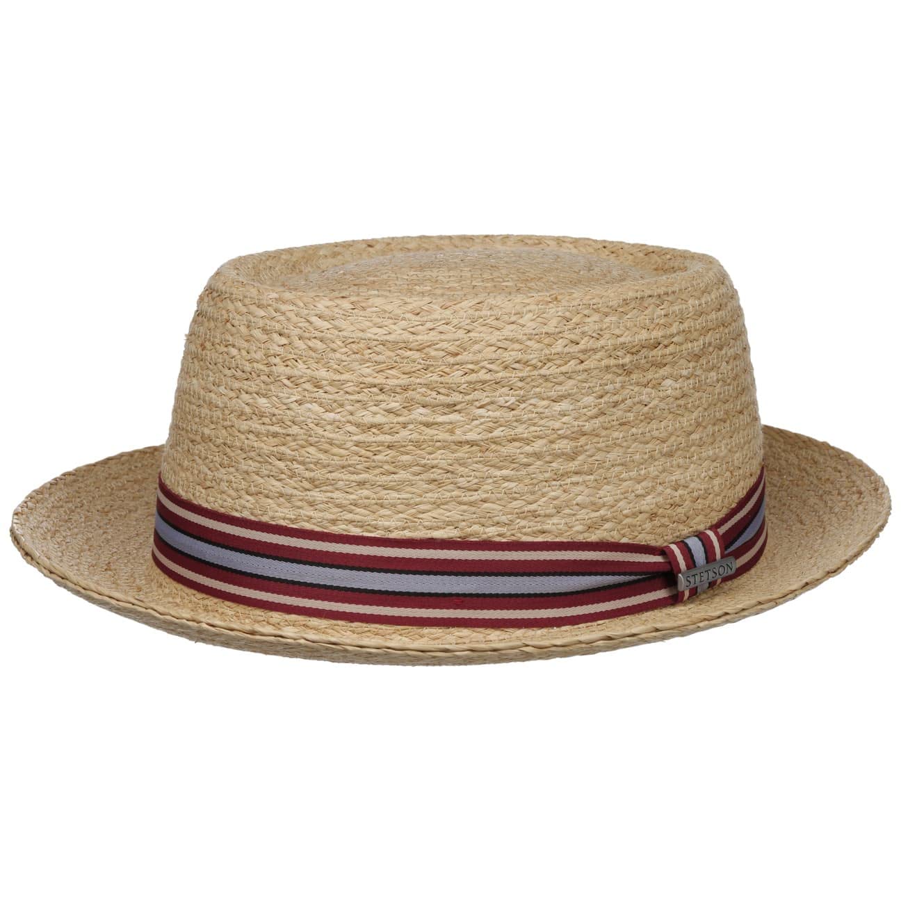 Stetson Sombrero de Rafia Terlaco Pork Pie Hombre/Mujer - Verano Playa Sol Primavera/Verano