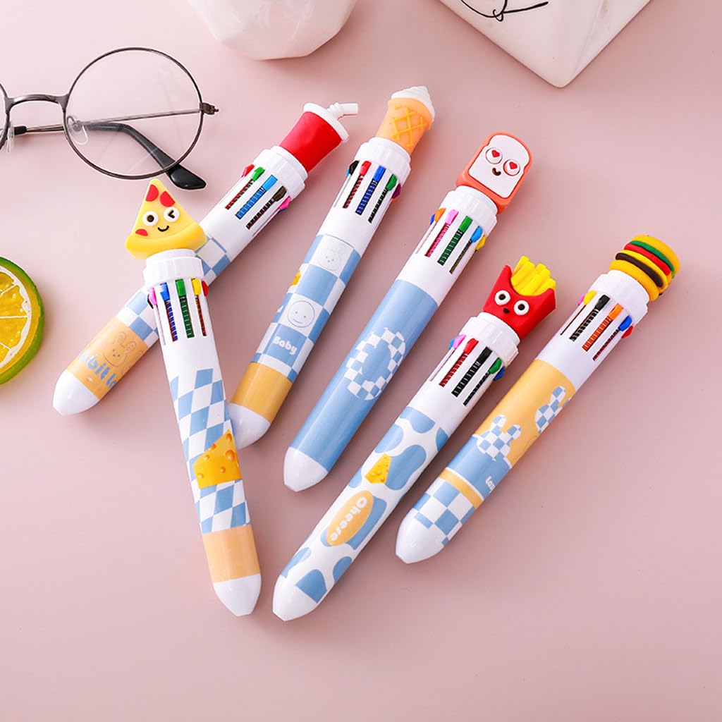 Lot De 10 Stylos Collants De Comptoir COHEALI - Stylo Gel Avec Chaîne Antivol - Idéal Banque, Bureau, Magasin - Base Adhésive