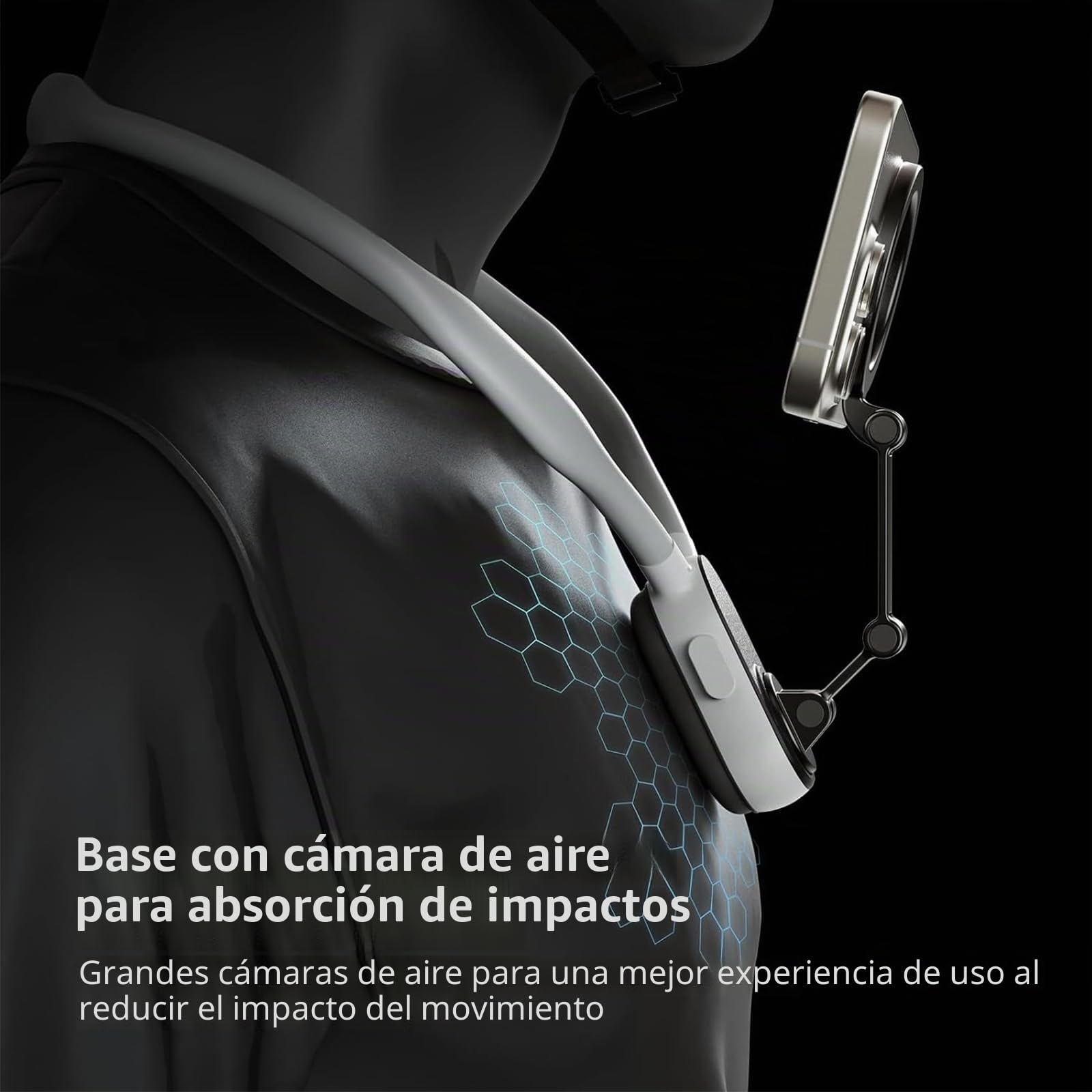 REYGEAK Soporte Magnético para el Cuello para Teléfonos, Compatible con iPhone 15, 14, 13, 12 y Samsung Galaxy S23/S22/S21, Montaje Rápido, Flexible, para Vlog/POV, Manos Libres, Grabación de Vídeo