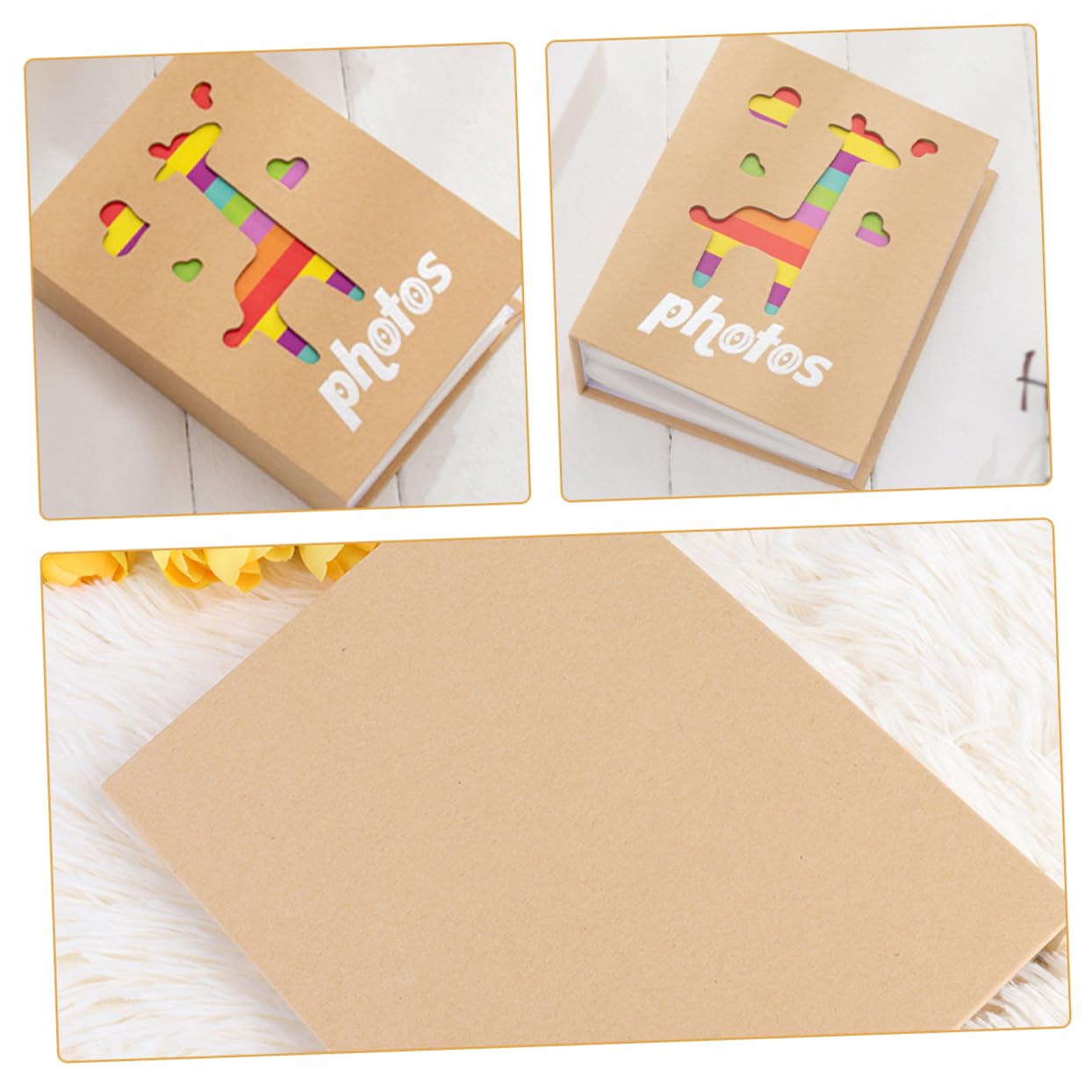 VICASKY 4piezas Álbum De Fotos Infantil Álbum De Recuerdos Para Bebés Capacidad Para Fotos De Diseño Adorable y Decorativo Para Guardar Memorias y Recuerdos Infantiles