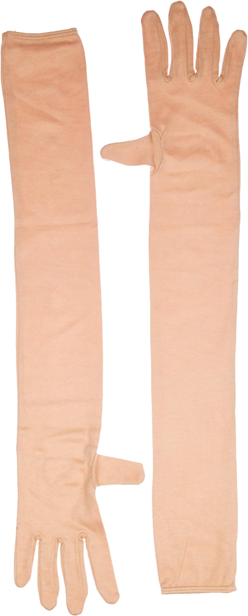 Kuber Industries Unisex Cotton Full Hand Arm Sleeves Gloves Set|Sunlight Protection|Soft & Comfortable Fabric|Size 64 X 10 Cm, Set Of 2 Piece (Cream), Pack of 1