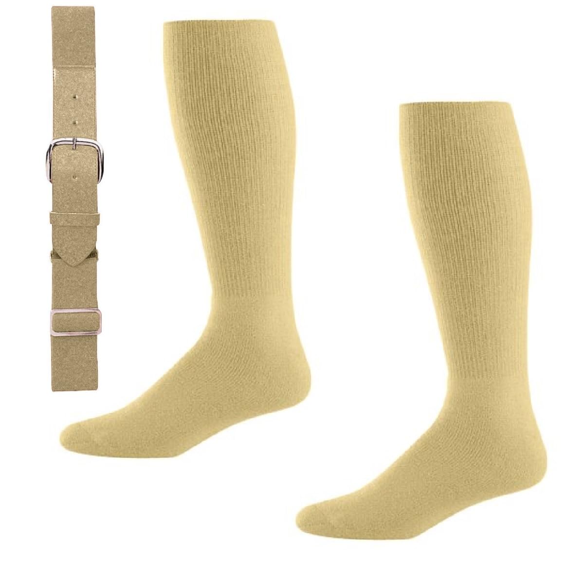 League Outfitters Founders Baseball or Softball Belt and Socks Combo Adjustable Fits All Adults, Youth, Kids, Boys, and Girls