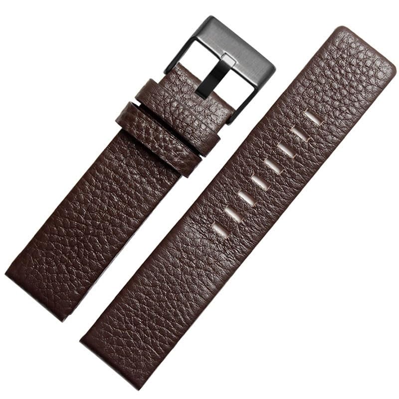 Bracelet en cuir souple Diesel DZ4386 marron 30mm haute qualité