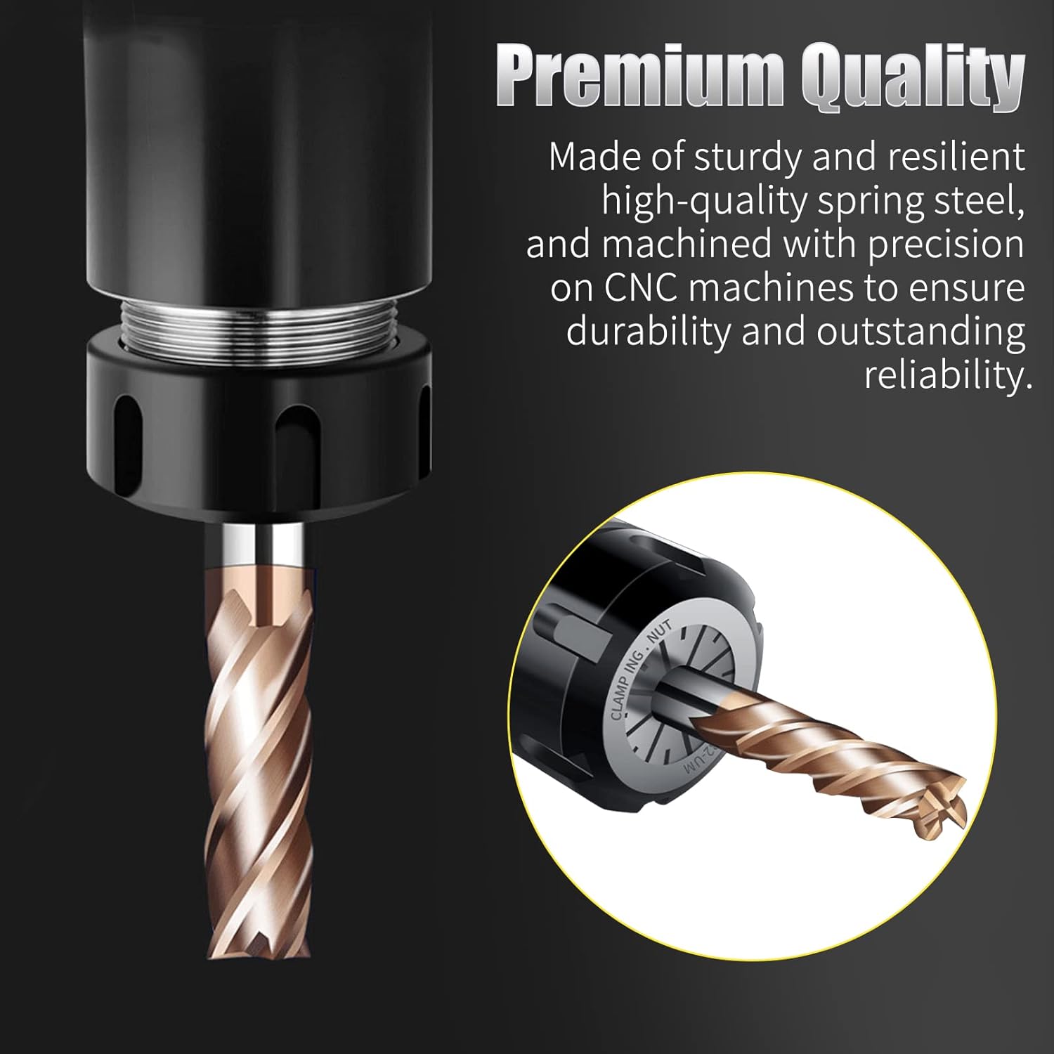 KIPA 13Pcs ER32 Spring Collet Set 1/16" 1/8" 3/16" 7/32" 1/4" 5/16" 3/8" 7/16" 1/2" 9/16" 5/8" 11/16" 3/4" CNC Super Precision for CNC milling Lathe Tool & Workholding Engraving machines