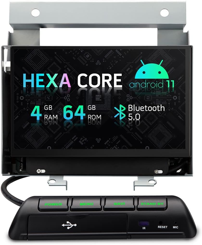 XTRONS 7''Android 11 Car Stereo GPS Navigation Hexa Core 4+64 Auto Radio Player Built-in DSP CarAutoPlay Bluetooth Support HDMI Output 4K Video WiFi OBD2 DAB+ TPMS DVR for Land Rover Freelander 2