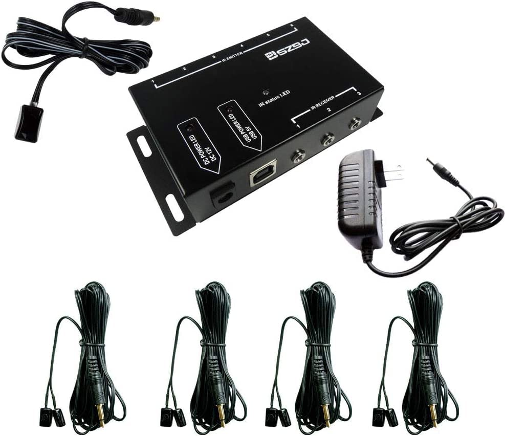 IR Repeater, IR Remote Repeater, Infrared Remote Control Extender Kit (IR Repeater kit 3 New)