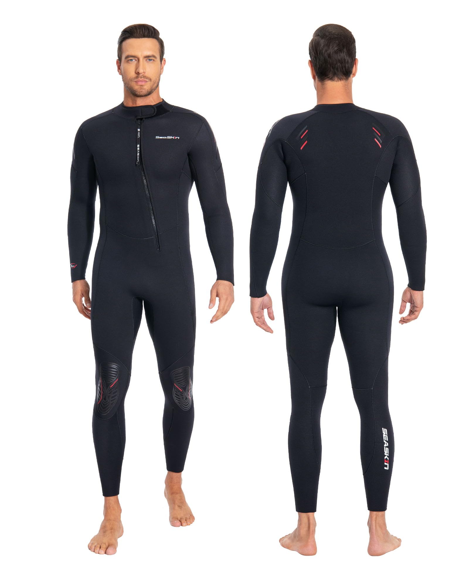 Amazon.com: Seaskin 5mm Wetsuits for Men Front Zip Full Wetsuit