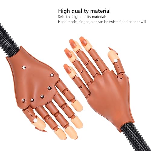 Miniatura 4 de LIONVISON Mano de práctica para uñas acrílicas, mano falsa flexible y movible para práctica de uñas, maniquí de uñas postizas para entrenamiento de